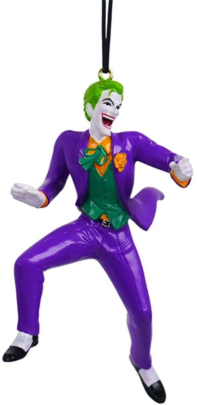 Kurt S. Adler kunststof kerstbal - dc comics the joker 9cm paars, groen 1 stuks