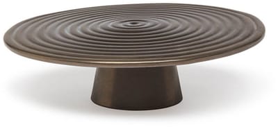 Dutchdeluxes - Gebakken keramiek - Platinum - Taartplateau - Groot - 32 cm diameter - Brons