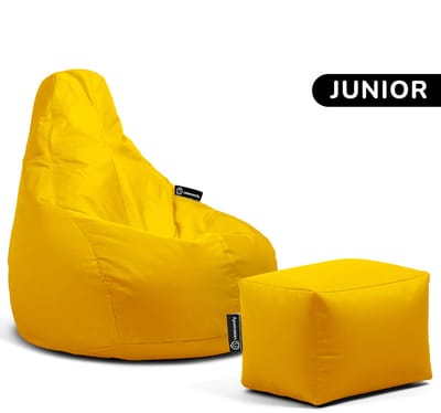 Casacomfy Premium Junior - Complete Zitzak met Voetenbankje - Waterafstotend - Geel
