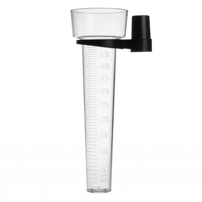 TFA Regenmeter/neerslagmeter - analoog - transparant - kunststof - 25 cm - zonder stok - buiten/tuin