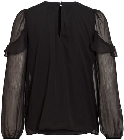 VILA - VIELLY L/S FLOUNCE TOP - NOOS - Dames - Blouses