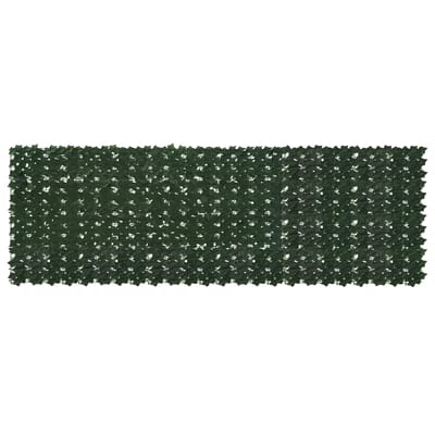 vidaXL - Balkonscherm - met - bladeren - Donkergroen - 300 - x - 100 - cm