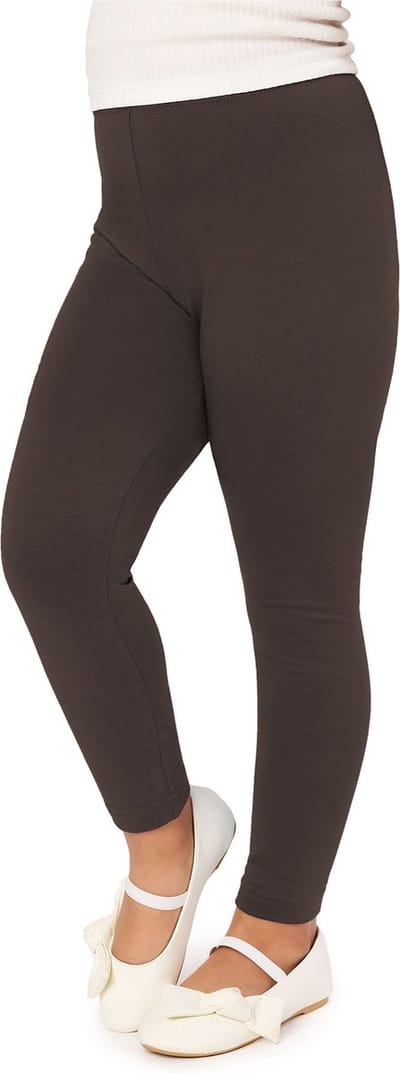 Merry Style MS-MS10-130-LE Meisjes Lang Leggings - Sport - Vrijetijdsbroek - Lang – Viscose - Sporbroek - Yogabroek - Bruin - 134