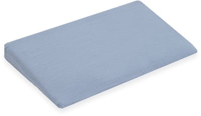 New Baby mousseline wigkussensloop 59x37 cm blauw - Kussensloop