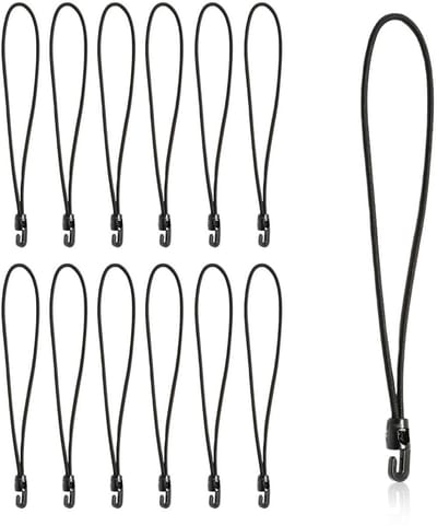 Dailygoods- Elastische Haken 12 Stuks - 26 cm - Multifunctionele Rubber Spanners - Expander met Haken - Outdoor/Verankeren - Hoge Elasticiteit