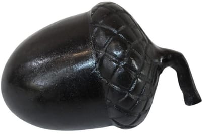 Deco4yourhome®- Decoratieve Eikel - Maat L - Metaal - Zwart
