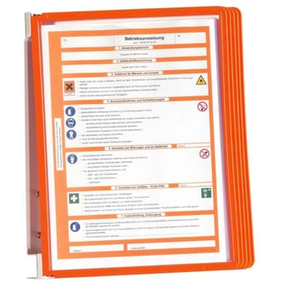 DURABLE VARIO lijstensysteem wall 5, wandhouder, polypropyleen lijsten Oranje