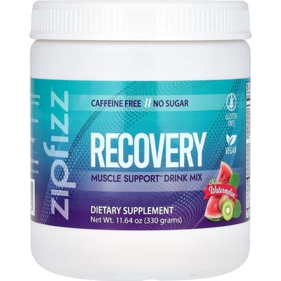 Zipfizz, Mélange pour boisson de récupération, Sans caféine, Kiwi Melon d'eau, 11,64 oz (330 g)