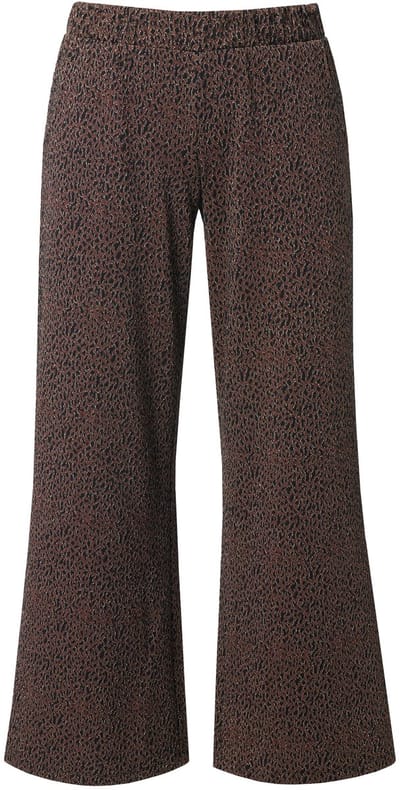 MIAMODA - Dames - Marlene broek wijde pijp leomotief metallic effect - Zwart - Maat 42