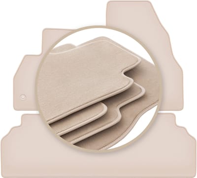 PREMIUM beige vloermatten voor: Mercedes Citan Kombivan 2012-