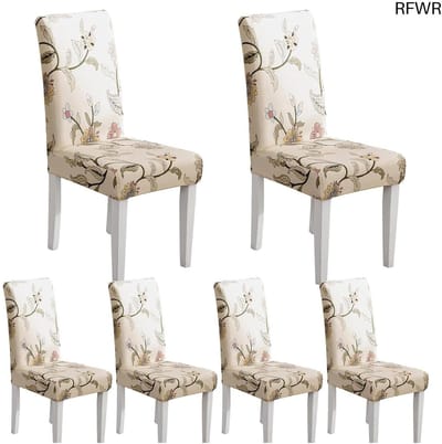 RFWR® Stoelhoezen voor Eetkamerstoelen - Stretch Hoezen voor Meubels, Set van 4/6 Stuks, Bescherming en Decoratie voor Thuis, Hotel, Restaurant, Bruiloft