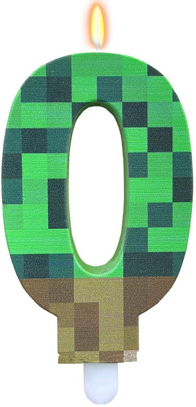 Dailygoods- Verjaardagskaarsen Cijfers 0 - Veiligheidswaarschuwing - Geschikt voor Feestdagen - Decoratie - Cadeau - Gebruik met Zorg - Cijferskaars
