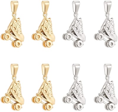 Golden crown - Ice Skate Charm - Sieraden Maken - 2 Kleuren - Roestvrij staal - Hypoallergeen - Perfect voor Armbanden en Oorbellen