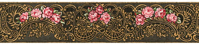 Klassiek bloemen behangrand 340741