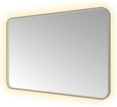 Hotbath &More Mirrors Soft Square LED Badkamerspiegel - Rechthoek - 80 x 120 cm - Geborsteld Gunmetal
