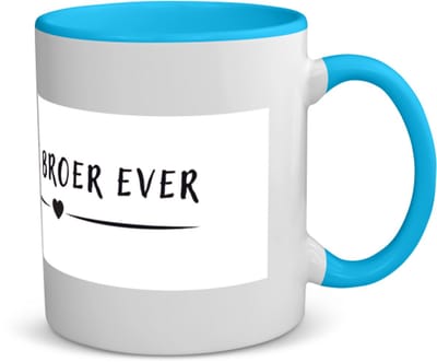 Akyol - beste broer ever koffiemok - theemok - blauw - Broer - brother - leuk cadeau voor je broer - 350 ML inhoud