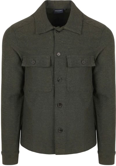Suitable Drop Loop Overshirt Army Groen - Maat L - Heren