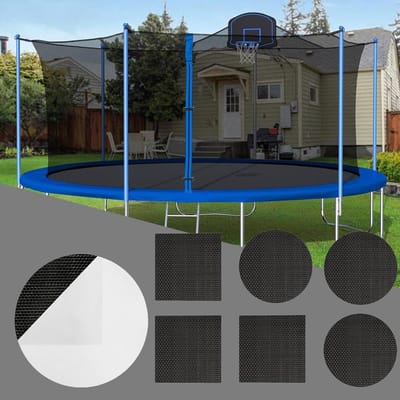Trampoline reparatieset - Mat reparatie - Buiten spelen - UV-bestendige hechting - 20x16x1 cm - Zwart