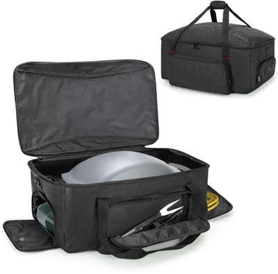 Dailygoods - Outdoor Grillafdekking - Draagbare Grilltas - Geschikt voor Weber Q1400 en Q1000 - Ideaal voor Reizen en Kamperen - Bescherming voor je G...