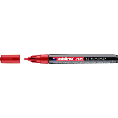 Edding 791 Marker op oliebasis, rond, 1-2 mm, rood