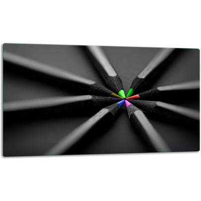 TMK ArtDeko Serie - Snijplank - 52x30 cm - Glazen Plaat - Zwart