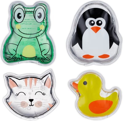 hot cold pack kinderen - set van 4 - gel - herbruikbaar