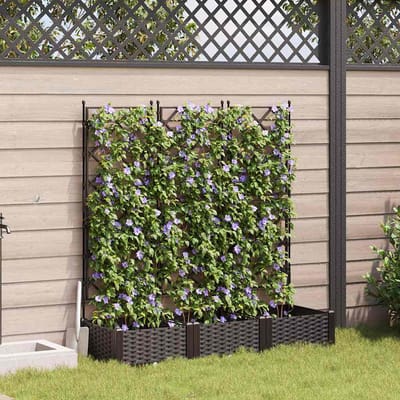 vidaXL - Plantenbak - 3 - st - Bruin - 120 - x - 40 - x - 125,5 - cm - PP