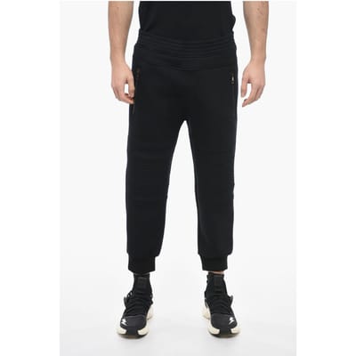 Skinny neopreen bikerbroek met lage taille in zwart