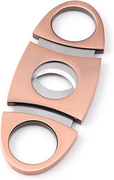 Jumada's - Sigaar Knippen Brons (oud rose) - Ovaal - Roestvrij Staal - Tot 22 mm dik - Sigarenknipper/Sigarensnijder - 1 stuk