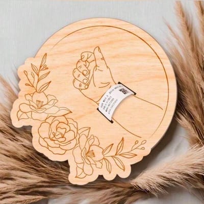 Bewaarcirkel geboortearmband baby - geboorte armband - bewaarcirkel - hout - kraamcadeau - geboorte cadeau