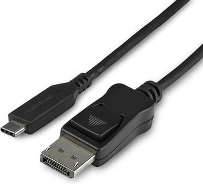StarTech.com 3.3 ft. (1 m) - USB-C Aan DisplayPort adapter Cable - 8K - HBR3 - Extern Video AV / multimedia paneel - Zwart