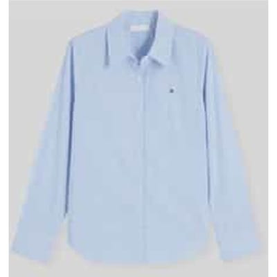 regular fit overhemdblouse van katoenmix