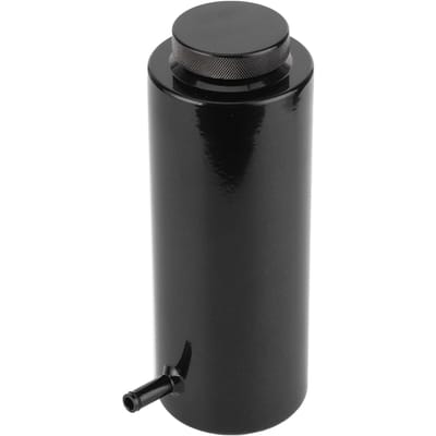 Liquide de refroidissement Radiateur Réservoir de récupération en aluminium 80 ml Réservoir de trop-plein Automobile Universel noir