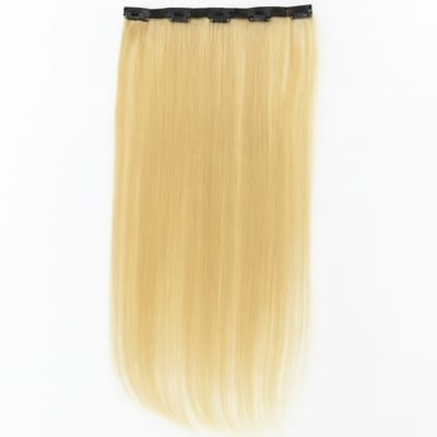 Goudblond hairextensions dames clip in set lang stijl synthetisch haar met meerdere banen voor warme kleuraccenten en extra lengte
