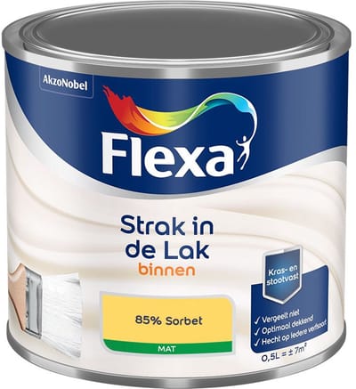 Flexa - Strak In De Lak Binnenlak Mat - 85% Sorbet - Mengverf - 500 Ml