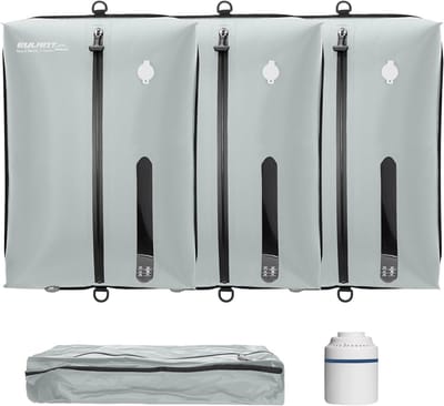 Thijox - Herbruikbare Vacuümzakken voor Reiskleding - Waterdichte & Luchtdichte Ritssluiting IPX8 - Perfect voor Koffer/Rugzak - Set van 5 - Ideaal vo
