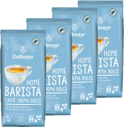 Dallmayr Home Barista Caffè Crema Dolce - koffiebonen - 4 x 1 kilo