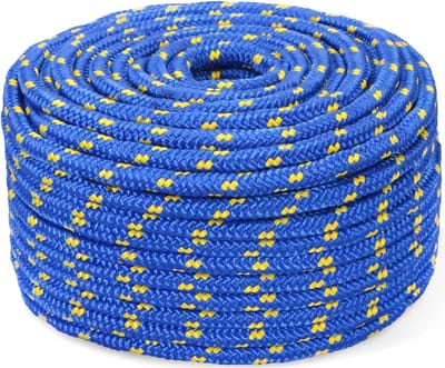 Polypropyleen touw 3 mm 50 m Blauw polypropyleen touw Outdoor touw Polypropyleen (PE) gevlochten touw Nylon koord Meertouw Plastic touw Gevlochten touw 3 mm 50 m