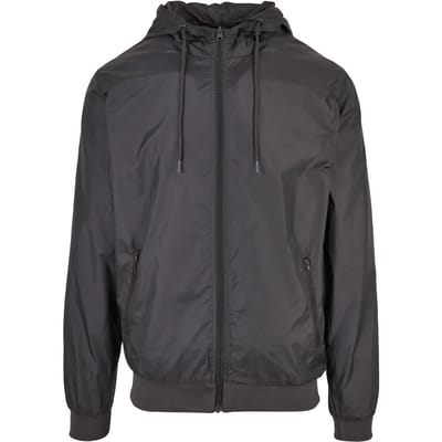Build your Brand Windrunner Jacket BY016 - Dark Shadow/Dark Shadow - XL