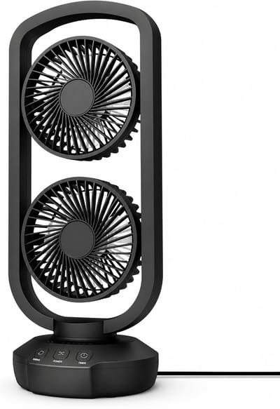 Tafelventilator 40 cm – 105° Oscillatie – 3 Modi – Timer – USB-C Aansluiting – Draagbaar – Zwart