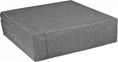 MUSIC STORE 3U Block Foam Rack Drawer Inlay (Grey) - Rack - Laden
