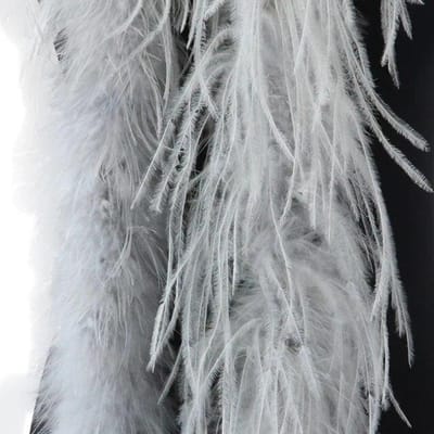 Kleurrijke 1ply Struisvogelveren Boa 2Meter Pluimen Sjaal voor Bruiloft Kleding Decoratie Naaien Ambachten Kostuum Kleding Accessoires L geel