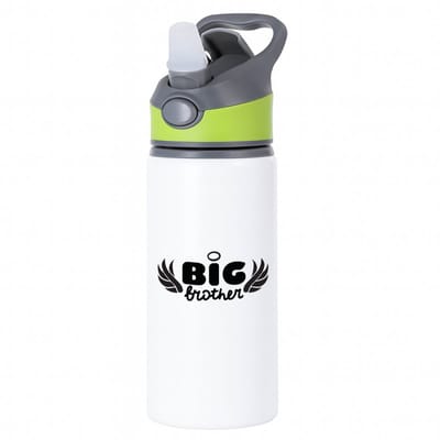 Hacebo® - Big brother waterfles met rietje groen - Broer - oudere broer - cadeau - verjaardag - oudere broer - familie - water fles - 650ML
