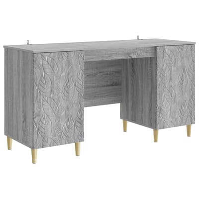 vidaXL - Bureau - Grijs - Sonoma - 142,5 - x - 50 - x - 75 - cm - Bewerkt - hout
