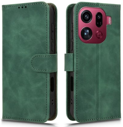 Coverup Hoesje - Geschikt voor OPPO Find X9 Pro Hoesje - Coverup Book Case - Groen