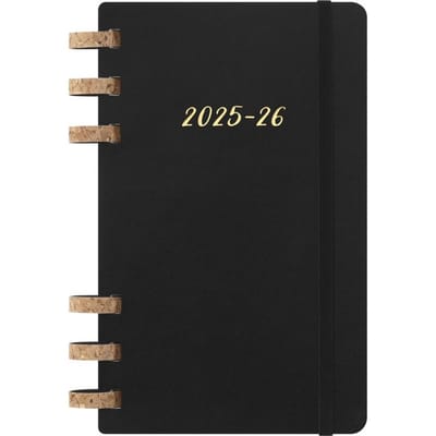 Moleskine 12 Maanden Agenda - 2025/26 - Academic Spiral - Week/Maand - Large - Zachte Kaft - Zwart