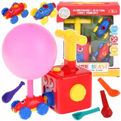 Aerodynamische ballonauto Lanceerder - Pomp & Speelgoed autoset