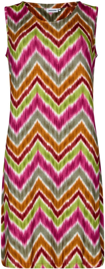 Pastunette Jurk Watercolor Chevron - Viscose - Mouwloos - Maat 36