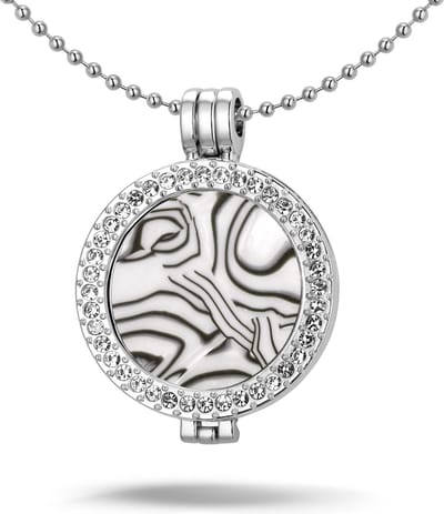Montebello Ketting Alexa Z - 316L Staal - Parelmoer - ∅35mm - Coin - 3-delig - 80cm