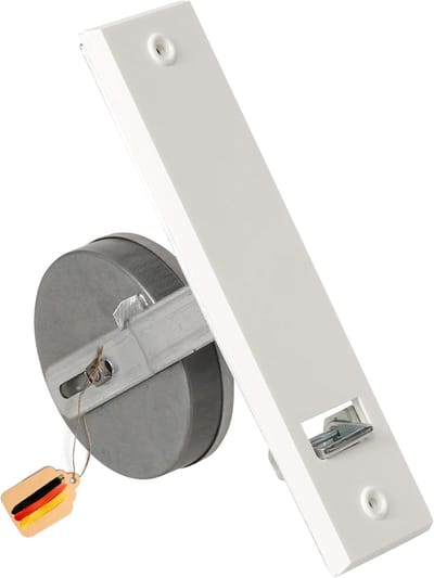 Inbouw Riemwinder - Rolluikonderdeel - Rolluik Reparatie - Met Dekplaat - 185mm Lochabstand - Wit